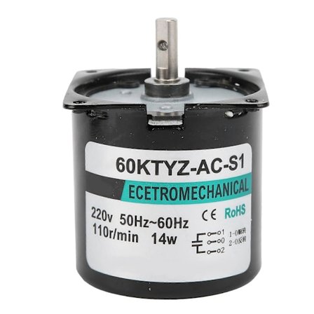 AC-synkronimoottori 14W kestomagneetti, matala nopeus, 2-suuntainen, suuri vääntö, keskiakseli XD60KTYZ 110rpm/min AC220V