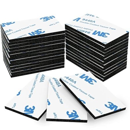 Sterk dobbeltsidig tape 48 stk | Dobbeltsidig klebepute for utendørs hjemmeinstallasjon | Vanntett tape 50 x 30 mm