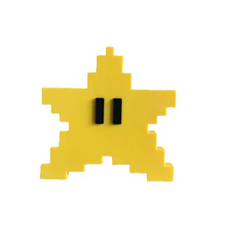 Spids Julestjerne Gul Pixel