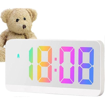 Digital LED-klokke - Digital vekkerklokke - LED-klokke med temperatur