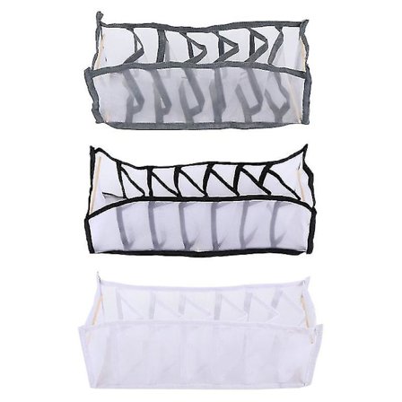 3 stk. Holdbare Underbukser Opbevaringskasser Stablede Plastik Opbevaringsboks Til Hjemmet