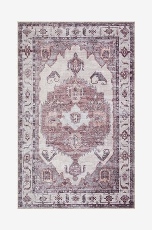 KM Home - Tvättbar matta Kashan - Rosa - Lugg & ryamattor - 160X230 - Från Homeroom