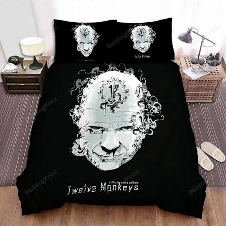 v1200 Sängkläder Apor - Månen Stod Stilla På Blueberry Hill Täcke Påslakan Set 3-Delars Sängklädesset (1 Påslakan + 2 Örngott) Lakan