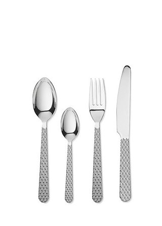 LYNGBY PORCELÆN Bestikksett Rhombe i stål 16 deler