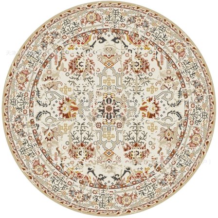 Boho rundt teppe, hjemmeinnredning tepper Sklisikkert og vaskbart for soverom bad (Stil 4/80X80cm)