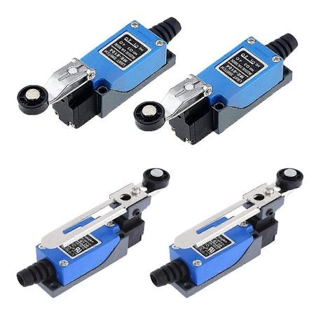 Grænsekontakter, 4 stk CNC Mikro Rullearm Grænsekontakt til AC 50Hz 380V Nominel Spænding og DC 220V DC Spænding (ME8104,ME8108)