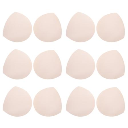 6 Par Mesh Badetøy Kvinner Badetøy BH-innsatser Avtakbare BH-kopper Innsatser Bikini Polstring Innsatser W Beige 6Pcs