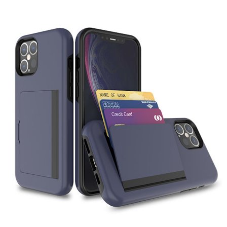 LeYi 2020 Populär Produkt TPU PC Portabelt Korthållare Flip Ställ Mobiltelefon Skal Kompatibel med iPhone 12 Mini[COPL]