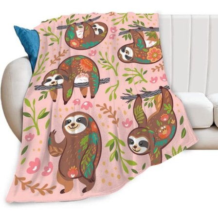 IC Söta sengångare filt Supermjuk fleece slätt filt för barn Vuxna, varm mysig plysch tecknad sengångare filt för kvinnor Presenter Soffa soffa 