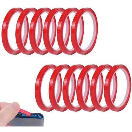 12 Ruller Rengjøring Egnet For Telefon - For Telefonhøyttaler Og Mottaker Mobil - Telefonrengjøring - Selvklebende Rengjøringsklistremerker - 