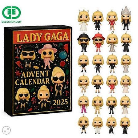Lady Gaga Adventskalender Blind Box, juletrepynt, akryl anheng