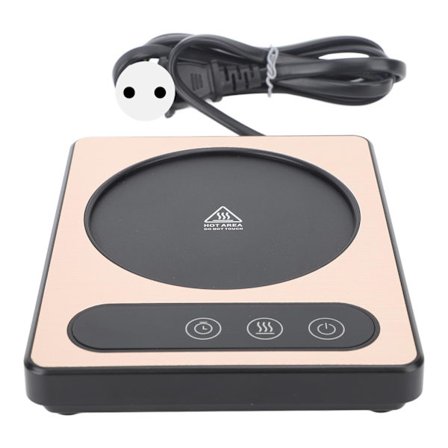 36W Touch Control Smart Kaffekopvarmer 12H Timer til Kaffe Te Varm Chokolade Guld EU Stik 220V