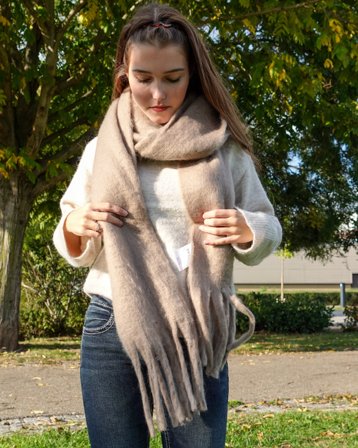 RYVLS Chunky Scarf Beige Accessoarer Pige - Kids Brand Store