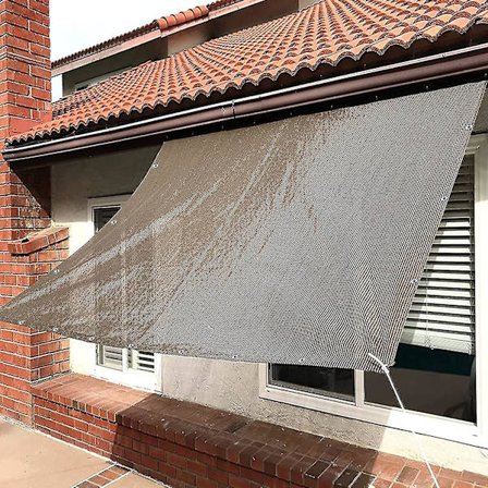 Solskydd balkong UV-skydd balkong trä däck gesims veranda balkong camping solskydd balkong (180x240cm, brun)