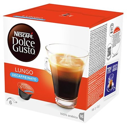 NESCAFÉ DOLCE GUSTO KAFFEKAPSEL LUNGO KOFFEINFRI 16STK