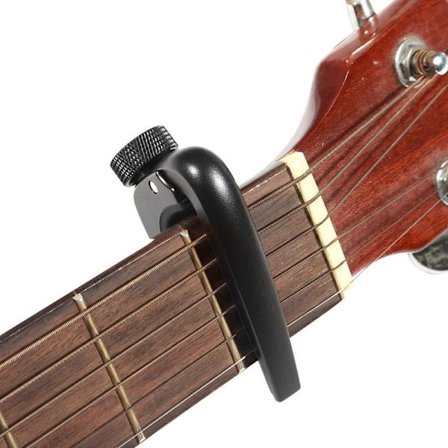 1 stk (svart) gitar capo, Pro Alloy gitar capo med skrutuning