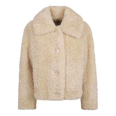 Stand Studio, Faux Fur & Shearling Jackets Beige, Dames, Maat:L