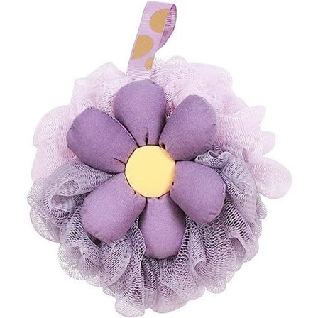 Badsvamp Ball Dusch Ball Wash Scrub Sponge Skin-Affinity Hemtillbehör Lila