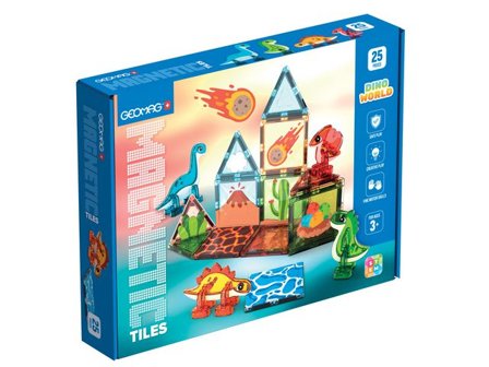 GEOMAG GEOMAG DINO WORLD 25 delar - Lyreco - Skola och förskola - Lekmaterial - Bygglek, konstruktion och mosaik