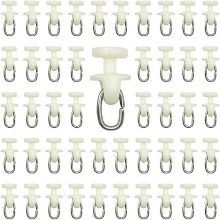 Gardinstangruller - 100 stk Inner Track Gardinkrok Skinneskinne,