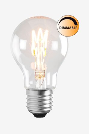 Globen Lighting - Pære LED Soft Filament Dæmpbar Klar Normal - Lyskilder & pærer - Fra Homeroom