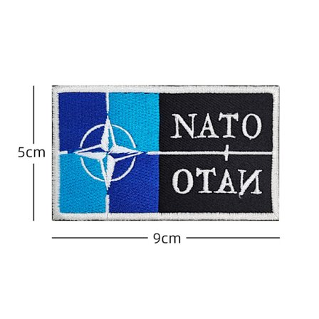 15-pak NATO-flag stofpatch broderet mærke velcro(2)