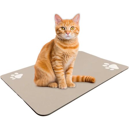 Kæledyrsplacematte, Skridsikker Fodermåtte, Hunde- og Katte-skålmåtte, Hurtigtørrende Vanddispenseringsmåtte til Gulv Vandtæt til Spild