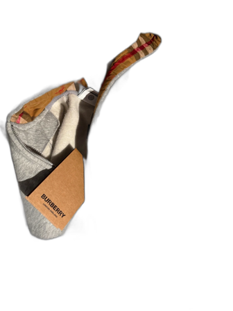 Grå hoodie från Burberry med dragkedja