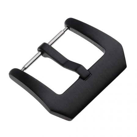 Rostfritt stål skruvspänne 18 mm svart borstat spänne band