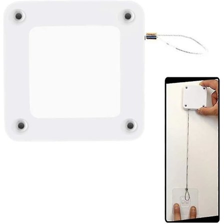 Hullfri automatisk dørlukker, hullfri selvlukkende for de fleste dører, hvit