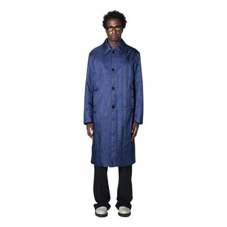 Dries Van Noten, Single-Breasted Coats Blauw, Heren, Maat:S