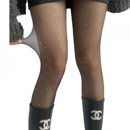 Glittrande strassstrumpor för kvinnor, sexiga glittrande glitterfestkonsert
