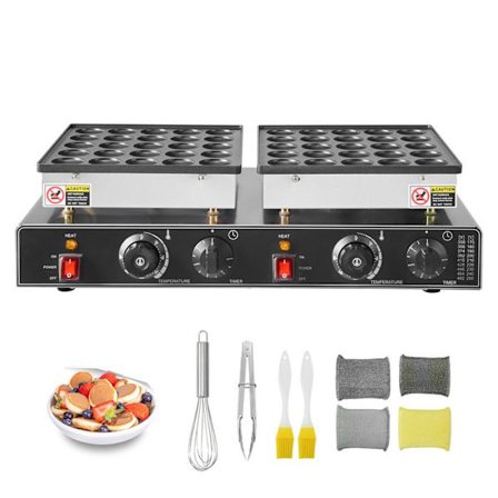 Mini-pannkaksmaskiner Holländska Non-stick-Duoku-Rostfritt Stål-50 st-Elektrisk Pannkaksmaskin 1800 W