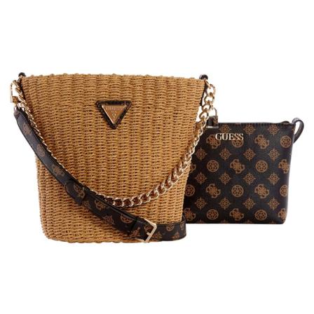 Guess Håndtaske Lilica Brun, Dame Skuldertasker, Størrelse: ONE Size