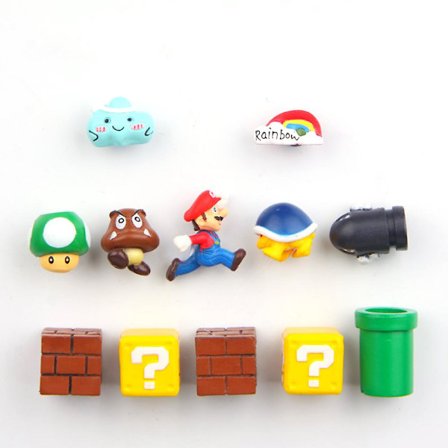 Klassisk 3d Super Mario Kylskåp Stark Kylskåpsmagnet klistermärken dekoration