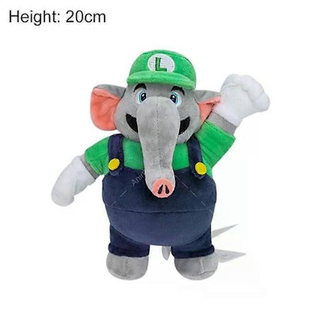AGame Mario Plyschdocka Söt Mario Luigi Princess Peach Daisy Rosalina Elefant Bowser Bowser Jr Vivian Ninji Gosedjur
