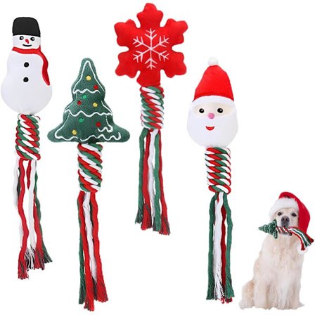 st hundelegetøj, jul, hunde, slidstærk bomuld, tyggelegetøj, hundetandrensningslegetøj, interaktivt legetøj til