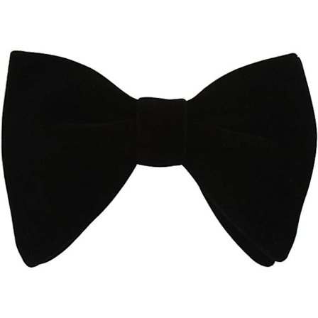 (Svart)Herre Fløyel Oversized Sløyfe Ensfarget Forhåndsknyttet Formell Smoking