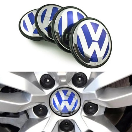 4-pack - Volkswagen VW Centrumkåpor / Hjulnavsemblem - Bi 63