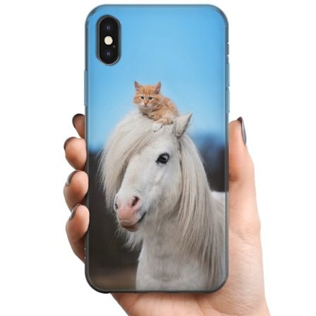 Kompatibelt Mobildeksel til Apple iPhone XS Max Hest & Katt