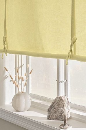 Jotex - Rolgordijn Van Linnen Geel Geel - JONIE - Koop Linnen gordijnen bij Jotex