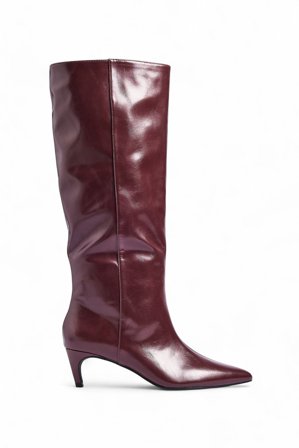 NA-KD enganliegende Kniehohe Stiefel - Stiefel - Burgundy - EU 38