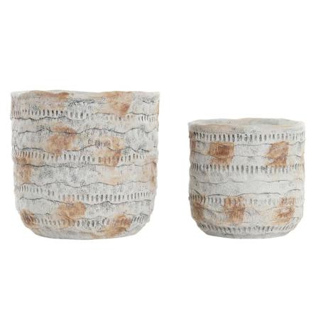 Krukset Dkd Home Decor Grå Brun Cement (18 X 18 X 17,5 Cm)