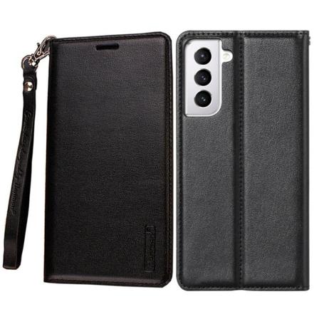 Samsung Galaxy S21 - Stils kert Praktiskt HANMAN Pl nboksfodral Svart