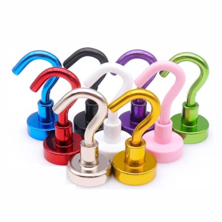 9 stk. Magnetisk krogbeslag Krog Kraftig bøjle