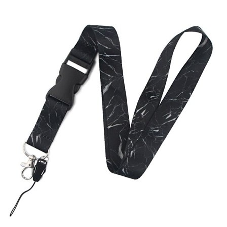 Nøkkelholder med snor - Svart