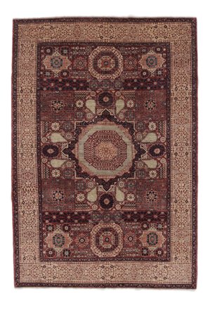 Handgeknüpft Mamluk Teppich 183X271 Braun/Schwarz