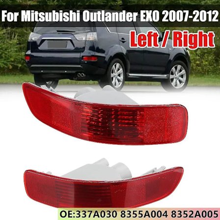 2024 Bil Bakre Støtfangerlampe Reflektor Tåkelys For Mitsubishi Outlander Ex 2007-2012 8355a004 8352a005 Bakre Støtfanger Reflektorlys