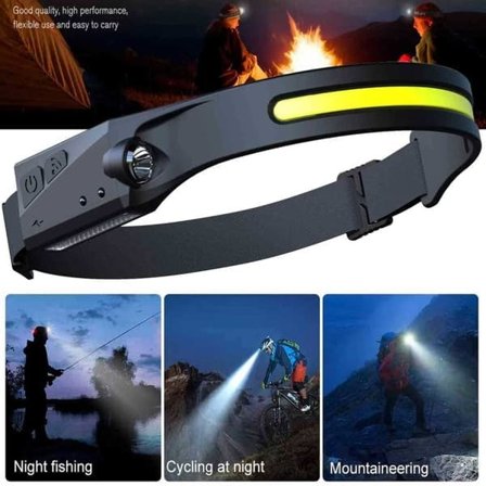 3 kpl LED-otsalamppu liiketunnistimella juoksuun, kevyt otsalamppu—pa