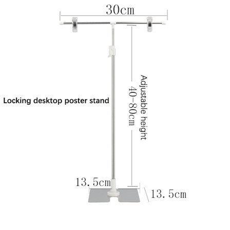 T-Shape Reklameklip Holder Video Shoot Rekvisitter Plakat Displa